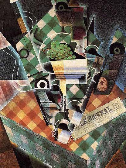 Juan Gris Still Life with Checked Tablecloth china oil painting image